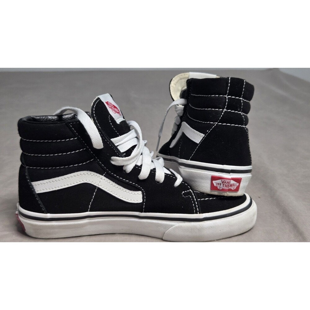 Vans Off The Wall High Top Shoes Black/White Old Skool 500714 Youth SZ 3.